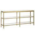 Hudson & Canal Henn & Hart AT0592 Alexis Brass Console Table - 29.5 x 64 x 12 in. AT0592